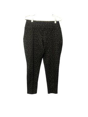 APT 9 Leggings Womens Size Large Gray Black Brown Leopard Print Stretch Pants